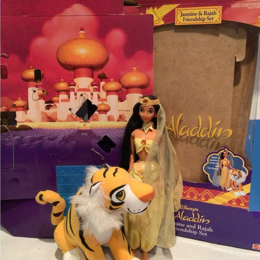 1993 Mattel Disney Aladdin Jasmine & Rajah Friendship Set